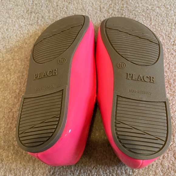 NWOT neon pink T-strap ballerina flats. Children’s Place size 10 - Picture 2 of 6
